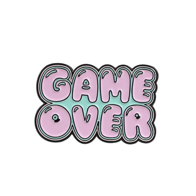 Alloy metal stereo game console decorative badge in independent OPP packaging