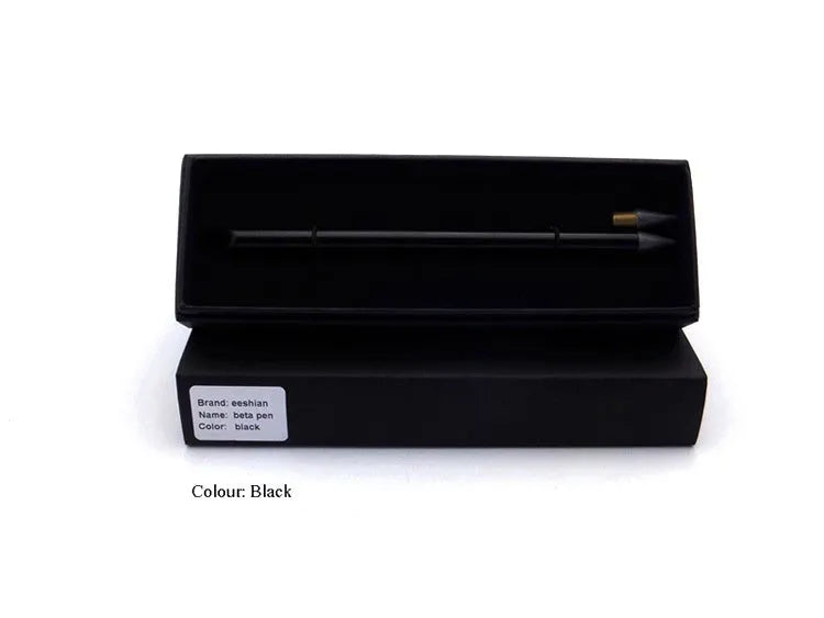 Inkless metal pen with alloy steel nib in choice of five metallic colours