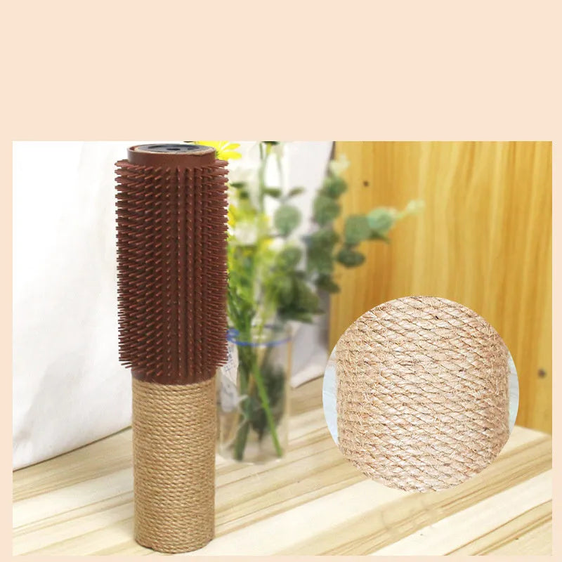 Brown sisal cat scratching post measuring 30cm long for face scratching