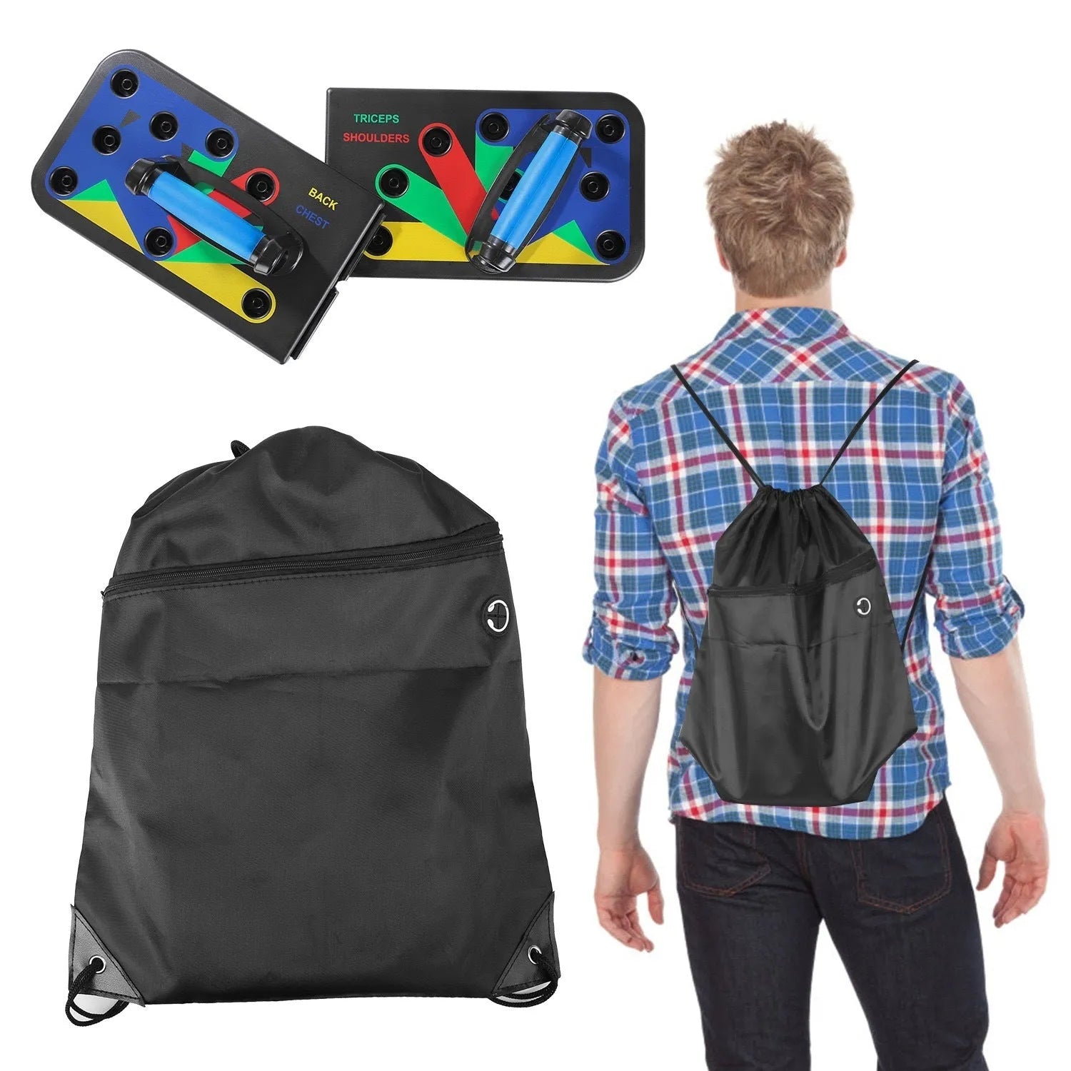 Multifunctional push-ups fitness board bracket aid ABS plastic folded 33cm by 19.5cm home gym