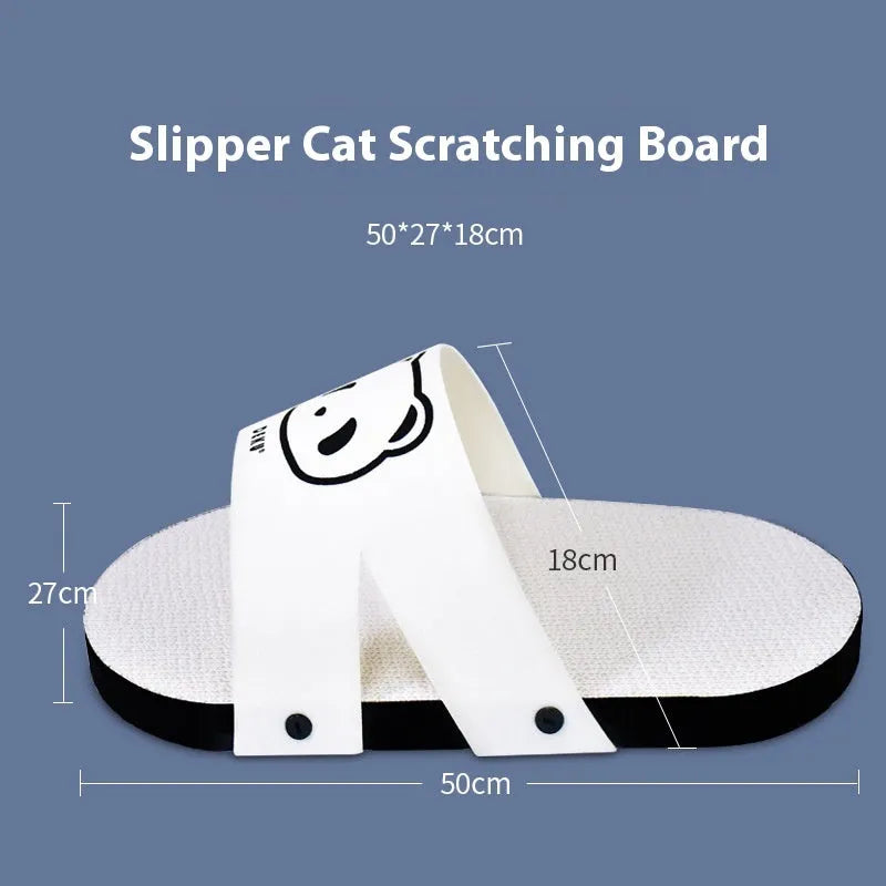 White slipper style corrugated paper cat scratch board for indoor cats