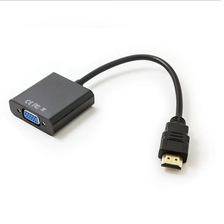 HDMI to VGA adapter cable with 0.3m length and black/white colour options