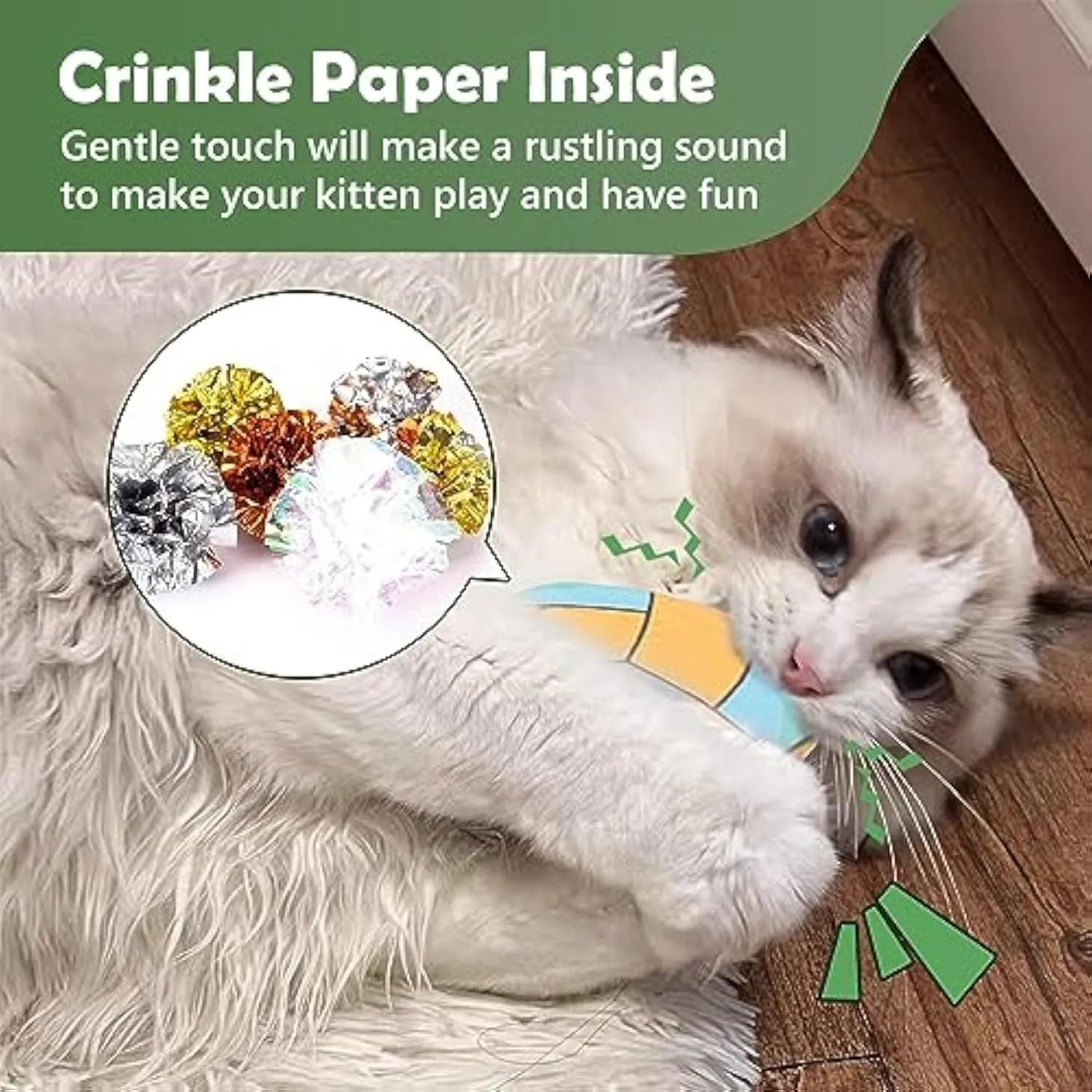 Soft plush flying disc cat toy with sport ball patterns containing catnip and crinkle sound layers