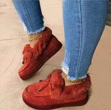 Women's casual cotton velvet slip-on shoes with round toe and non-slip rubber sole in multiple colours