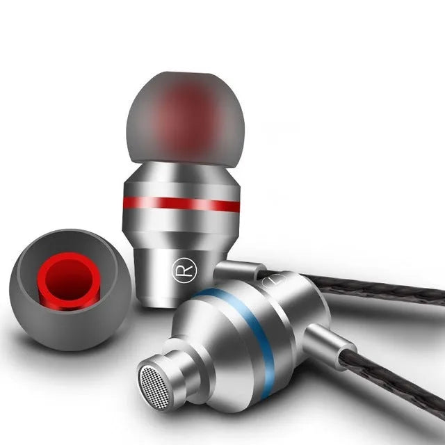 Wired in-ear headphones with 3.5mm plug and microphone in multiple colour options