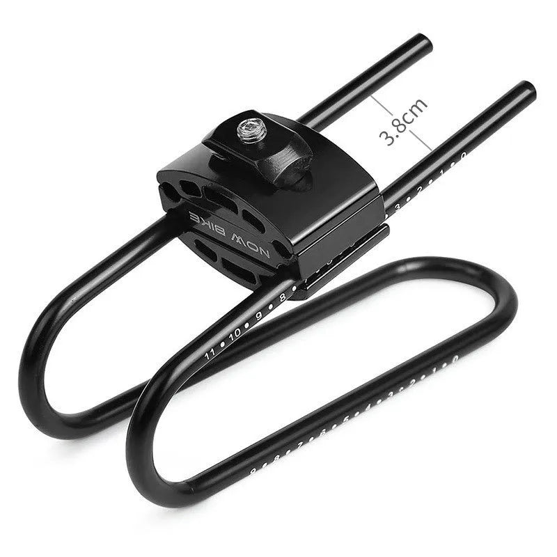 Black bicycle seatpost suspension device on bike showing spring steel alloy construction