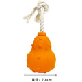 Natural rubber stuffable dog toy 30 cm long with treat dispensing hole for small medium breeds