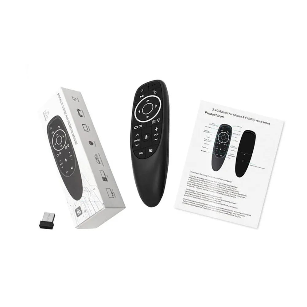 G10 G10S intelligent voice remote control with silicone buttons and plastic shell