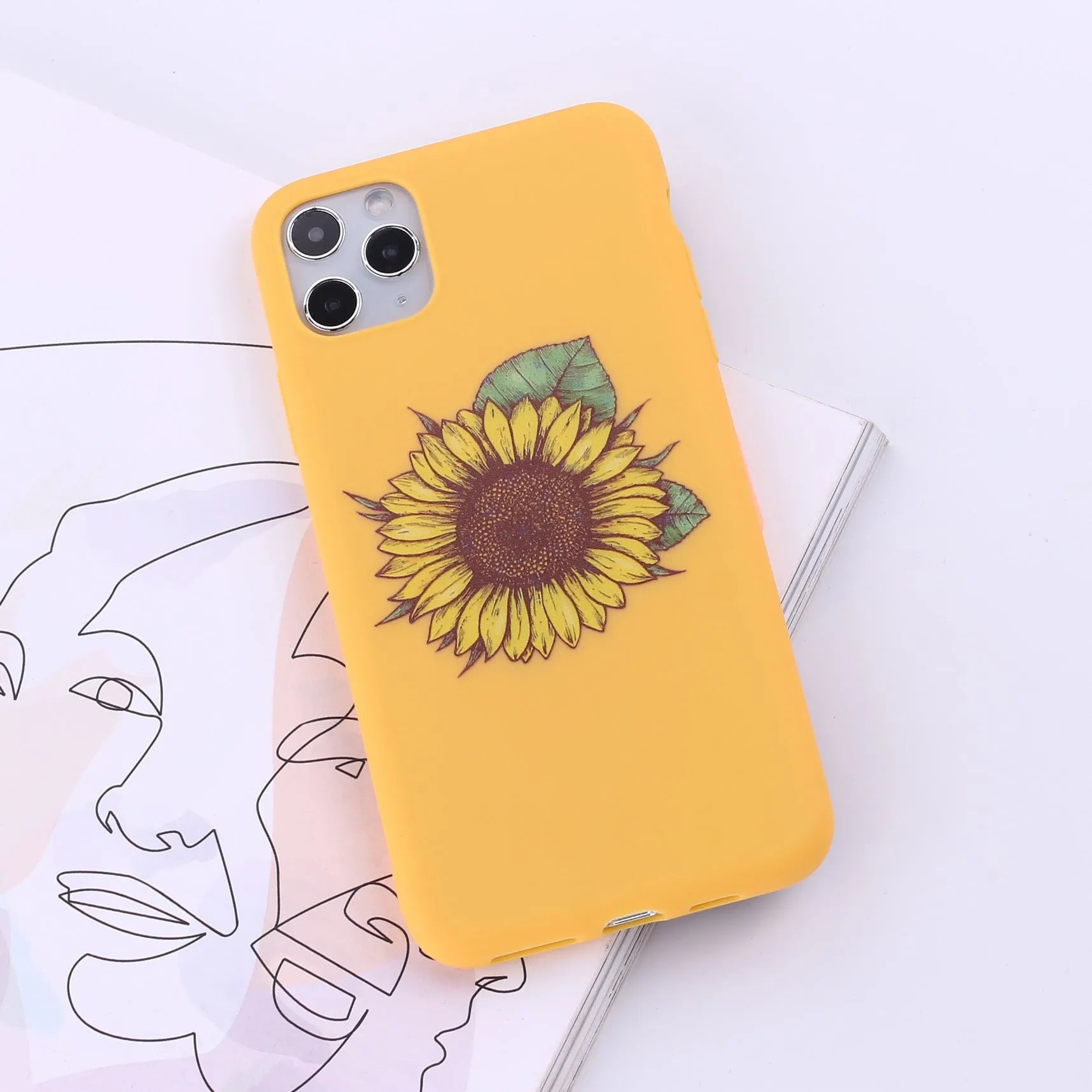 TPU mobile phone back cover for iPhone in one of 14 colour options, showing European/American painted style.