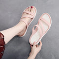 Women's solid colour beach sandals with breathable PP uppers in six colour options