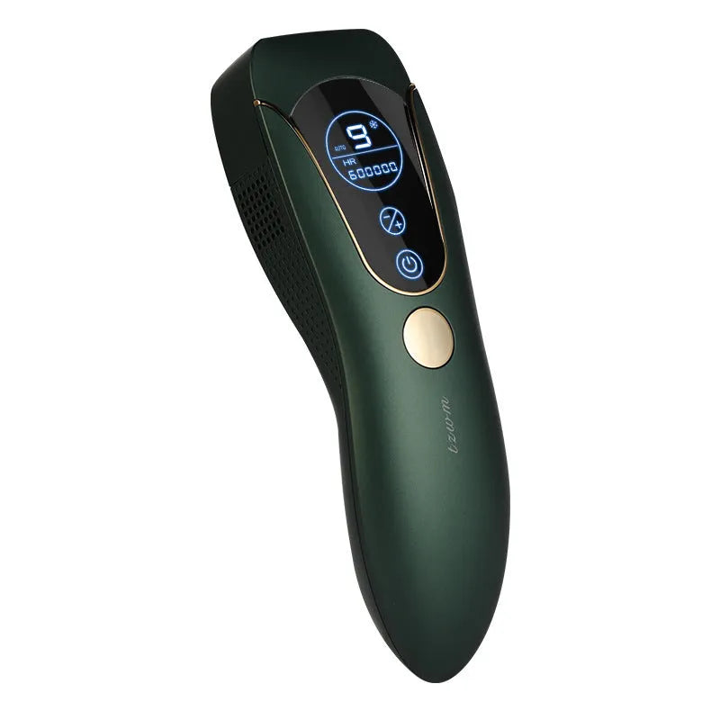 Freezing point hair removal device in Sundial green, pink or white for face, legs and body hair removal.