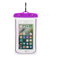 Universal waterproof luminous phone case in multiple colours for outdoor smartphone protection