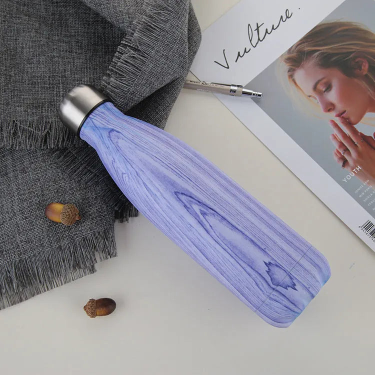 500ml stainless steel vacuum flask with double wall insulation for hot and cold beverages, available in colour option