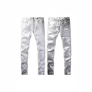 A pair of black slim fit skinny jeans with a straight leg and button fly closure on a mannequin.