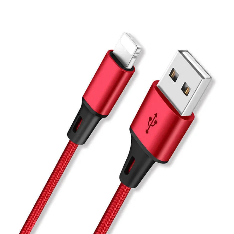 Braided 3-in-1 universal data cable with aluminium alloy connectors showing black blue silver red colour options
