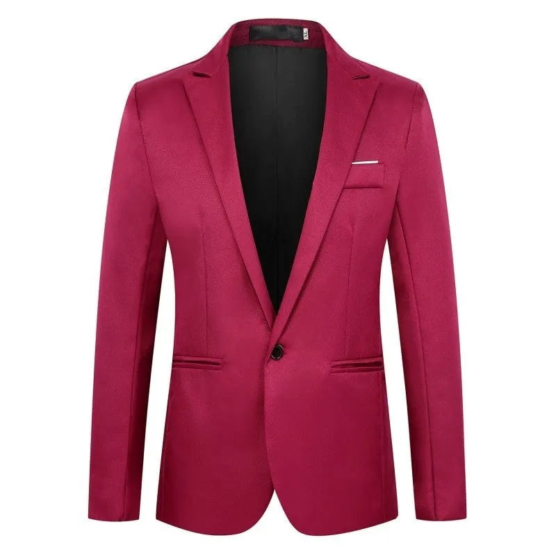 Men's loose fit wedding suit jacket in various colours with Asian sizing options