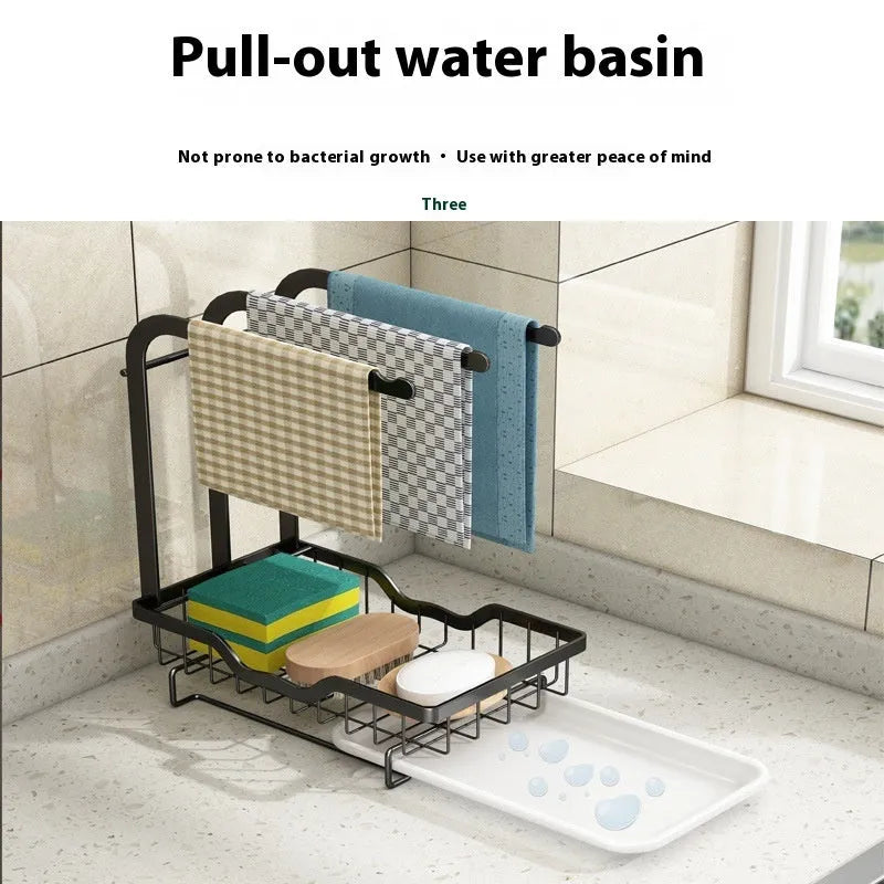 White foldable plastic kitchen drying rack for cloths, shown in new Chinese style.