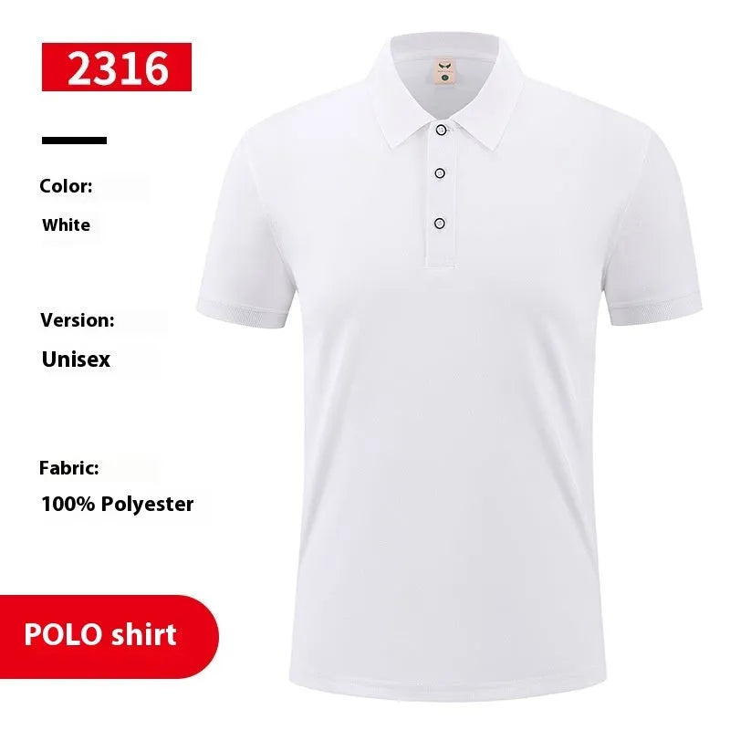 Ice silk advertising logo polo shirt in seven colours with short sleeve pullover design