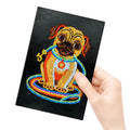 Black A5 DIY diamond painting notebook with 50 blank pages for project planning.