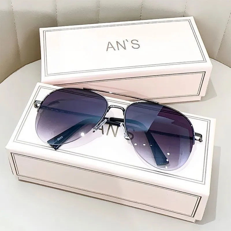 Metal frame aviator sunglasses with resin lenses in multiple colour options for driving and riding