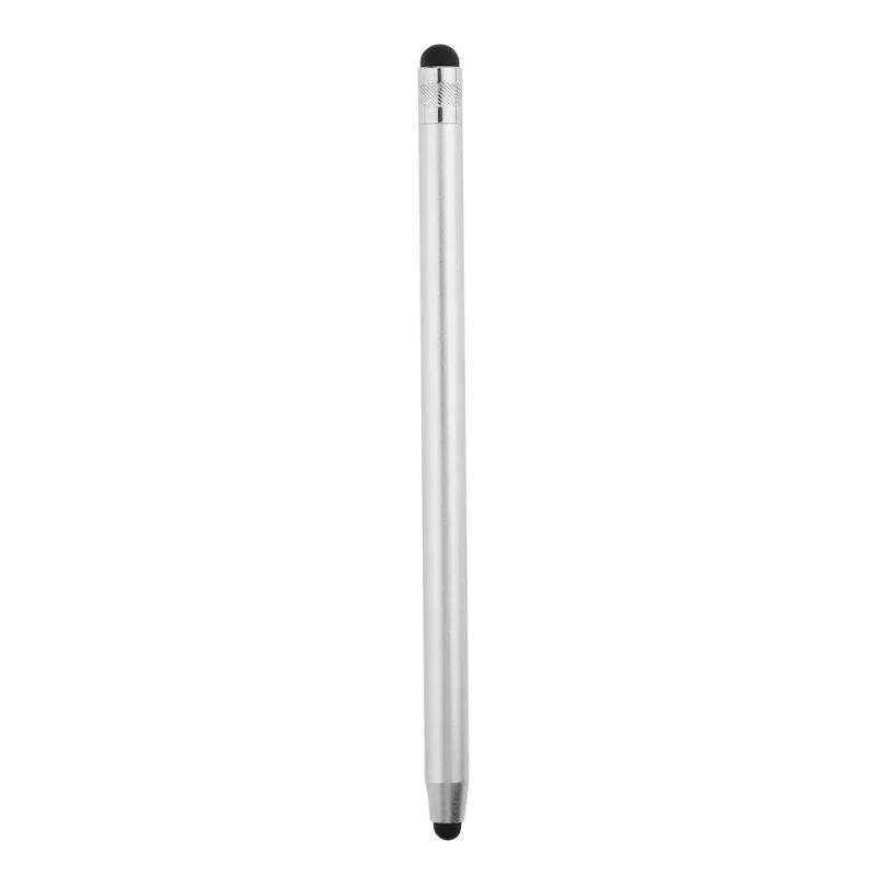 WK128 metal capacitive stylus pen with double silicone tips for tablet and smartphone drawing