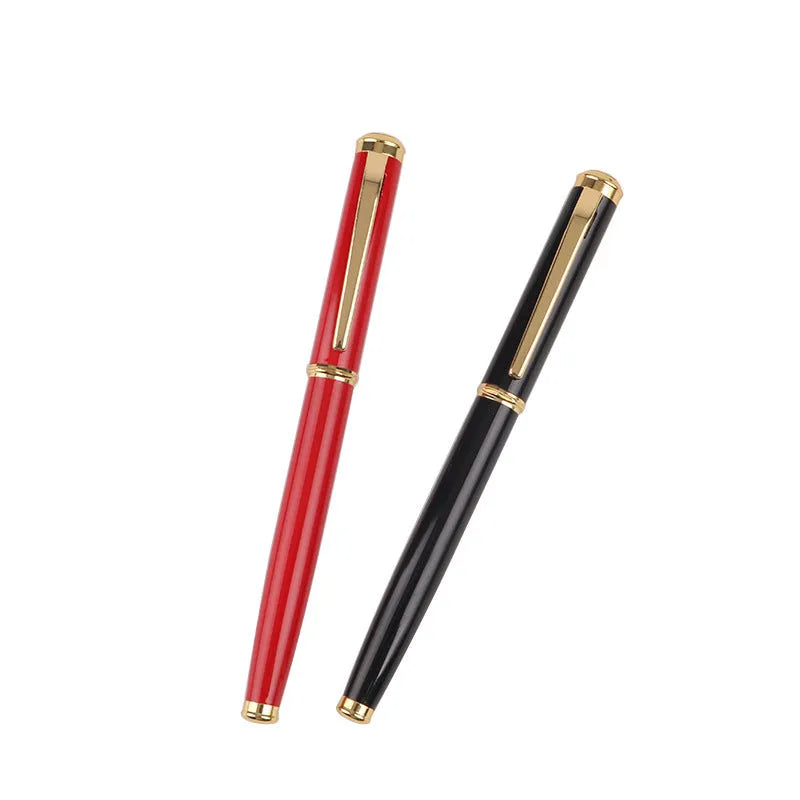 Red and black metal business ink pens with 0.5mm Yijin nibs for office and student use