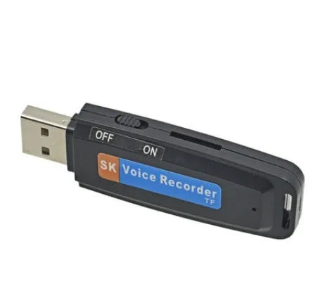 SK-001 black and white creative USB flash drive with plastic shell showing dimensions 70mm x 21mm x 9.4mm
