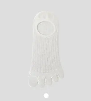 Modal cotton five-finger boat socks in white, khaki, light gray, dark gray and black colour options