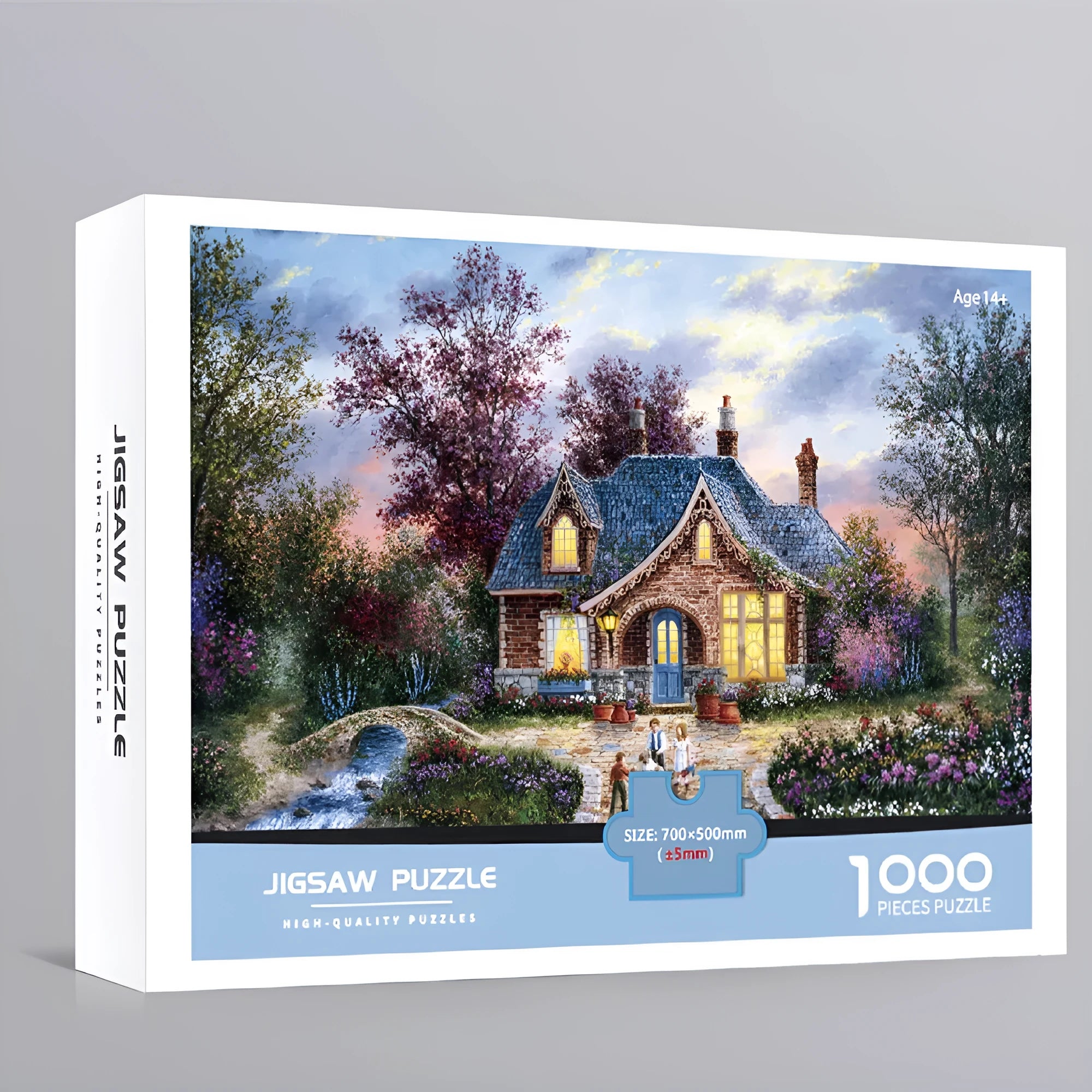 1000 piece paper jigsaw puzzle 70x50cm shaped design featuring Romantic Paris scene