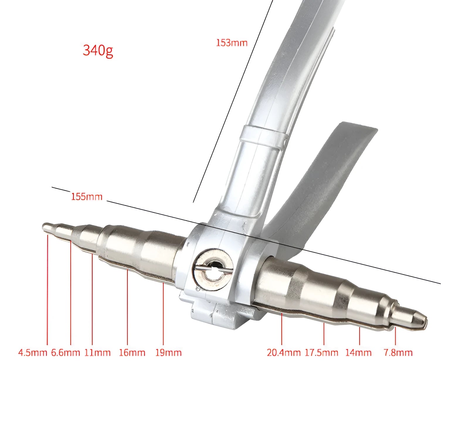 Manual tube expander tool for air conditioning copper pipes 6mm to 22mm range with alloy steel construction