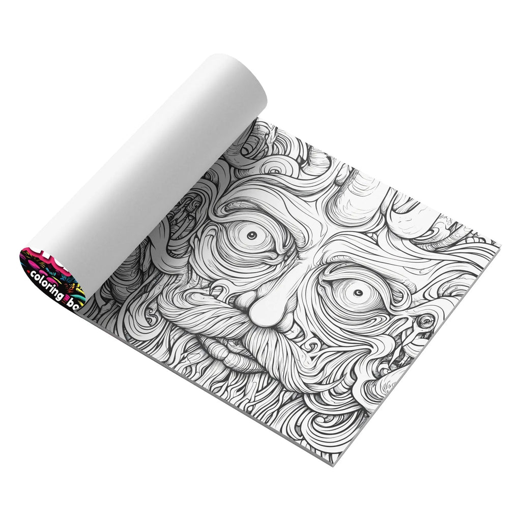 Acid tour colour cover painting book with 200mm length, open to show paper pages for drawing.