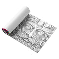 Acid tour colour cover painting book with 200mm length, open to show paper pages for drawing.
