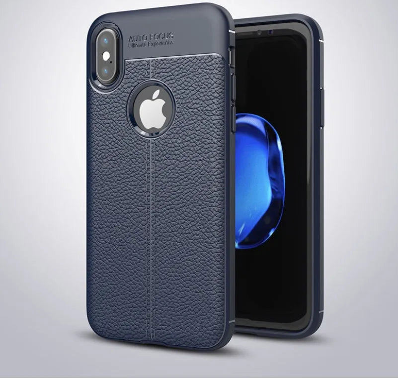 WeFor OnePlus smartphone case with textured PU leather back and coloured silicone edges