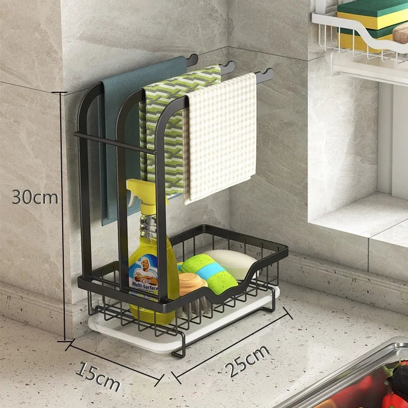 White foldable plastic kitchen drying rack for cloths, shown in new Chinese style.