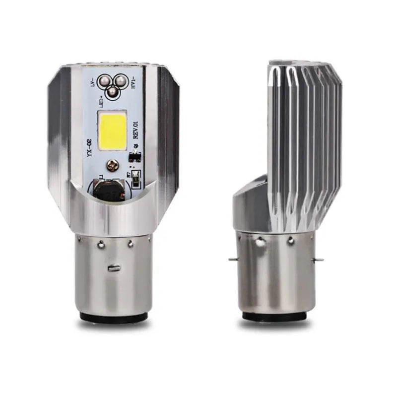 Motorcycle LED M4 double claw H6 headlight with aluminium housing and white light output