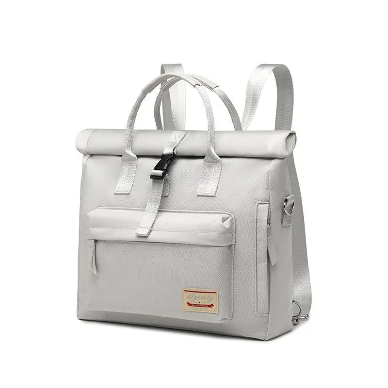 Shockproof anti-drop inner liner laptop bag in nylon, shown in beige gray, cherry blossom pink, and starry black colours.