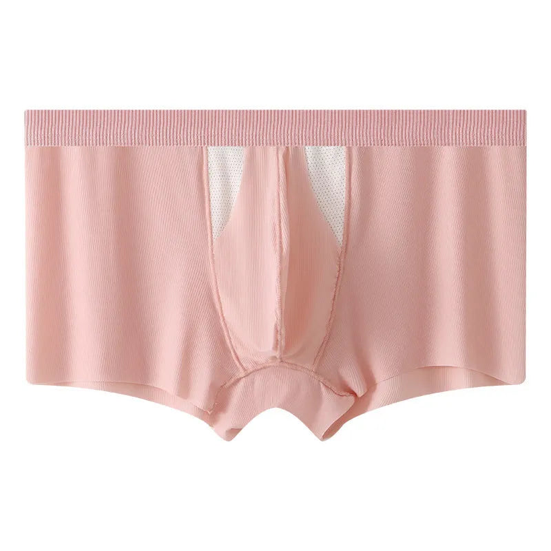 Ice silk double-layer breathable underwear shorts for men and women in assorted colours.