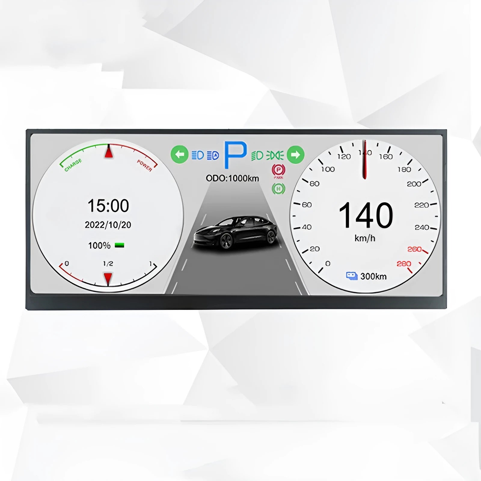 12.3-inch TFT vehicle display screen with 1920x720 resolution for car central control navigation systems