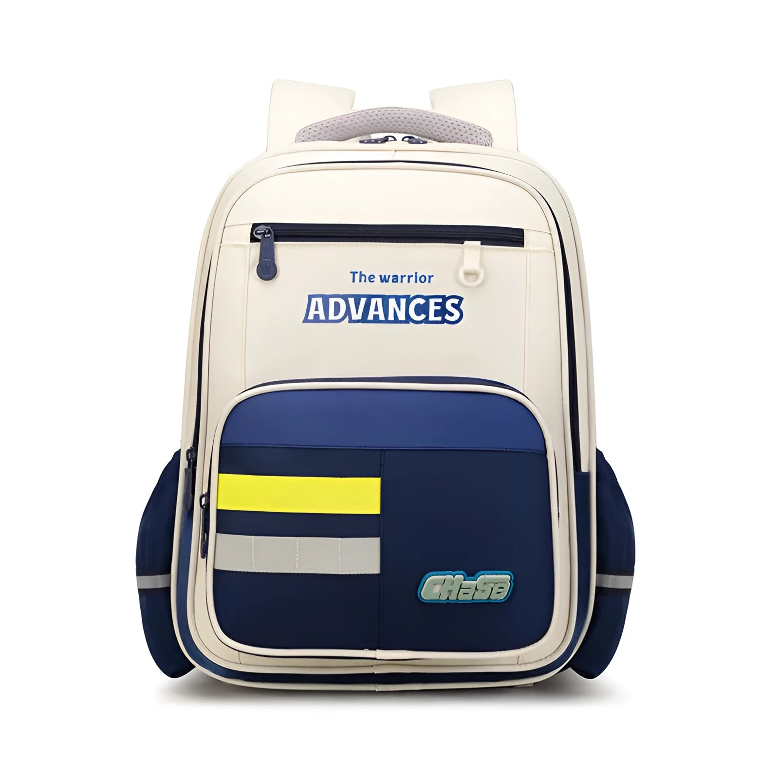 Student shoulder pad backpack in Oxford cloth with air pillow belt for burden alleviation, available in pink, yellow, light purple, dark blue, gray, olive green