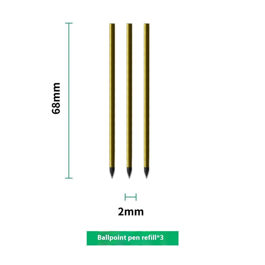 Set of three 6-hole loose leaf notebook refills: ballpoint, pencil, and plastic types with metal pen cores on Zodiac Forest paper.