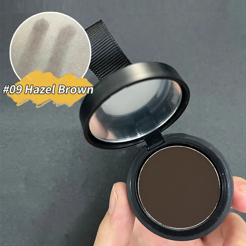 Hairline powder compact for shadow repair with fourteen colour shade options