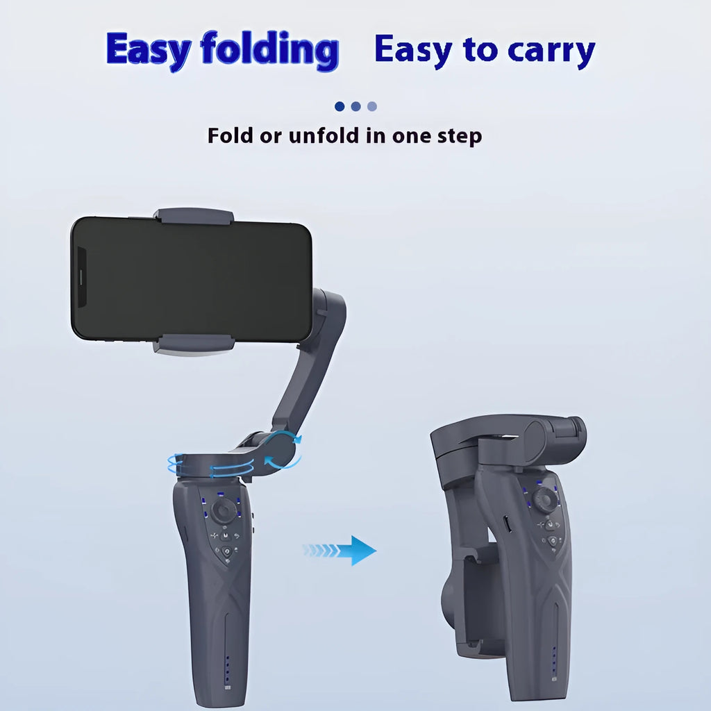 Photography Intelligent Tracking Mobile Phone Three-axis Anti-shake Bracket in ABS material with AI module and phone holder