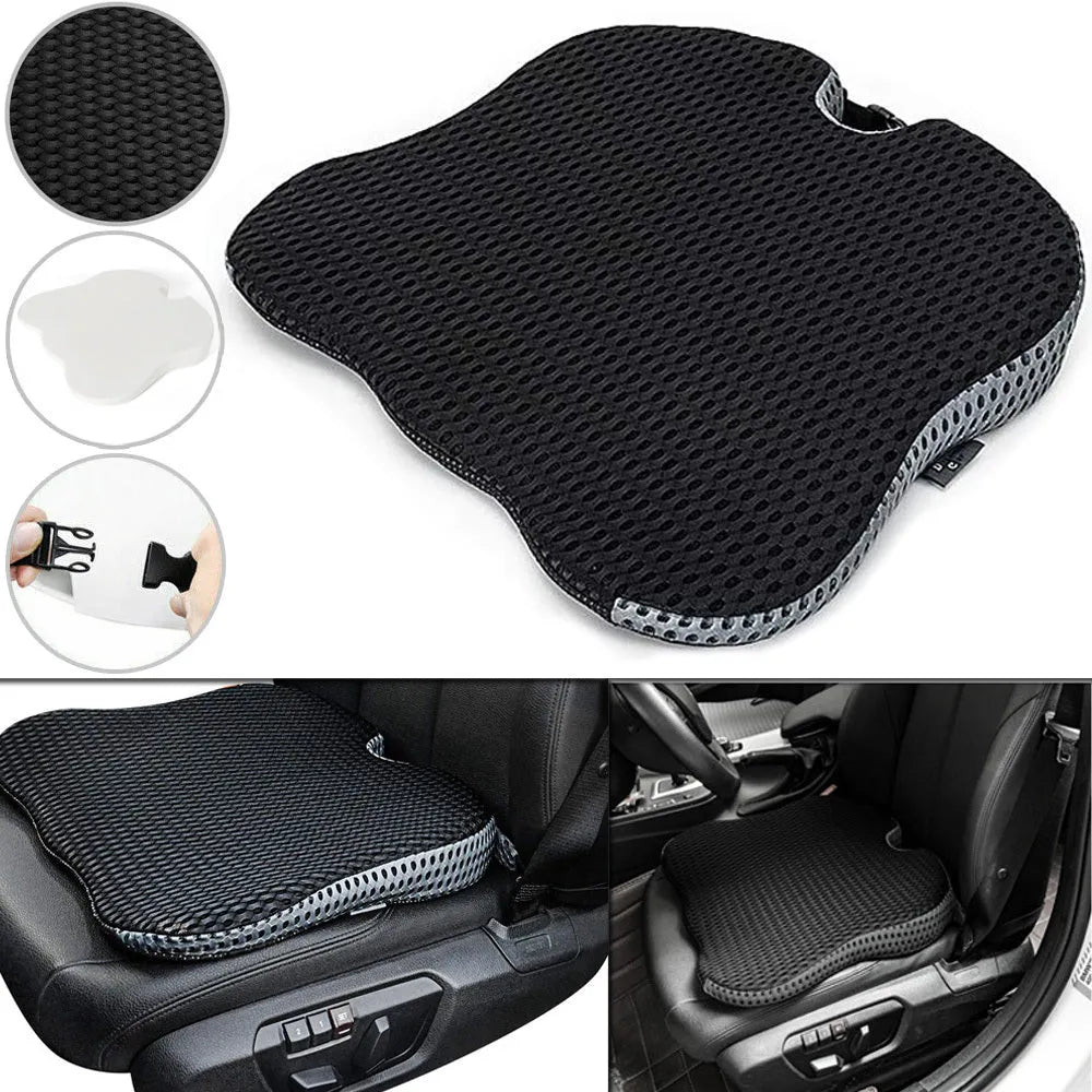 Thicken butt seat cushion with cotton cover and memory foam in grey and black colour option on a chair