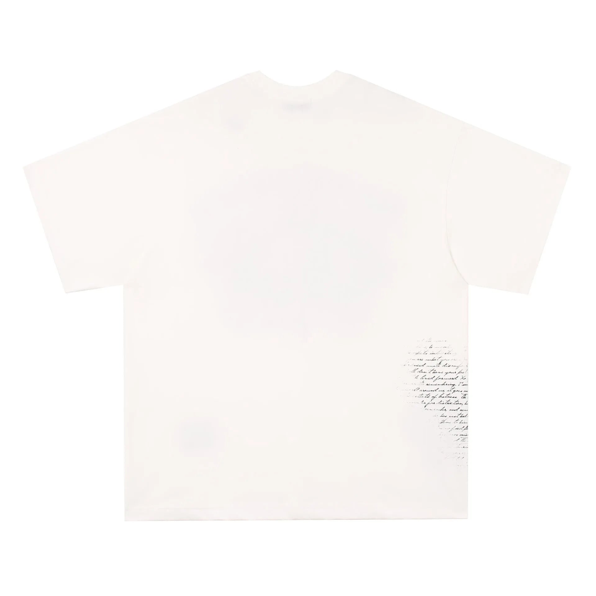 Black and white retro hip hop gothic letter print pure cotton t-shirt for teenagers