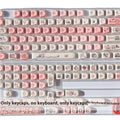 Pink Fragrant Pig character PBT key cap for mechanical keyboards with five-sided sublimation print.