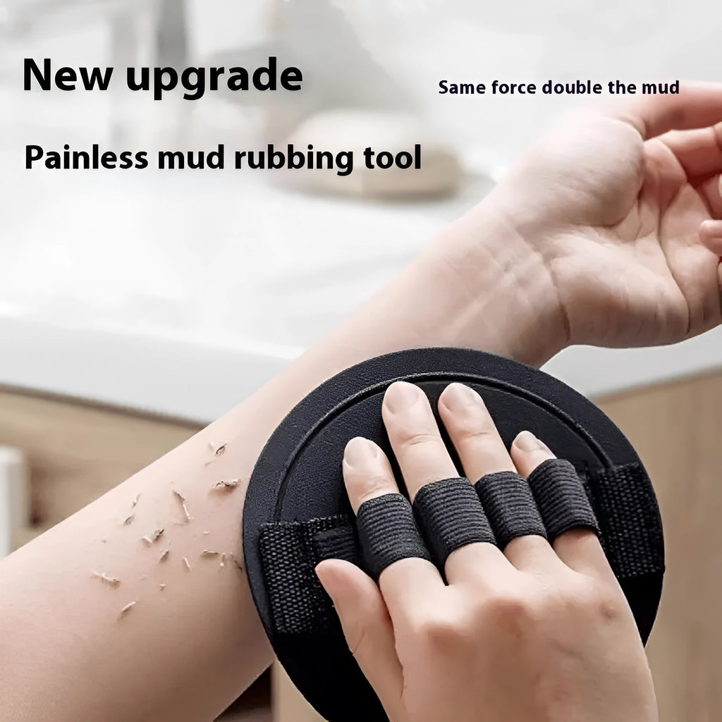 Rubber bath towel finger strap accessory with round cake lace design for women's bathroom organisation