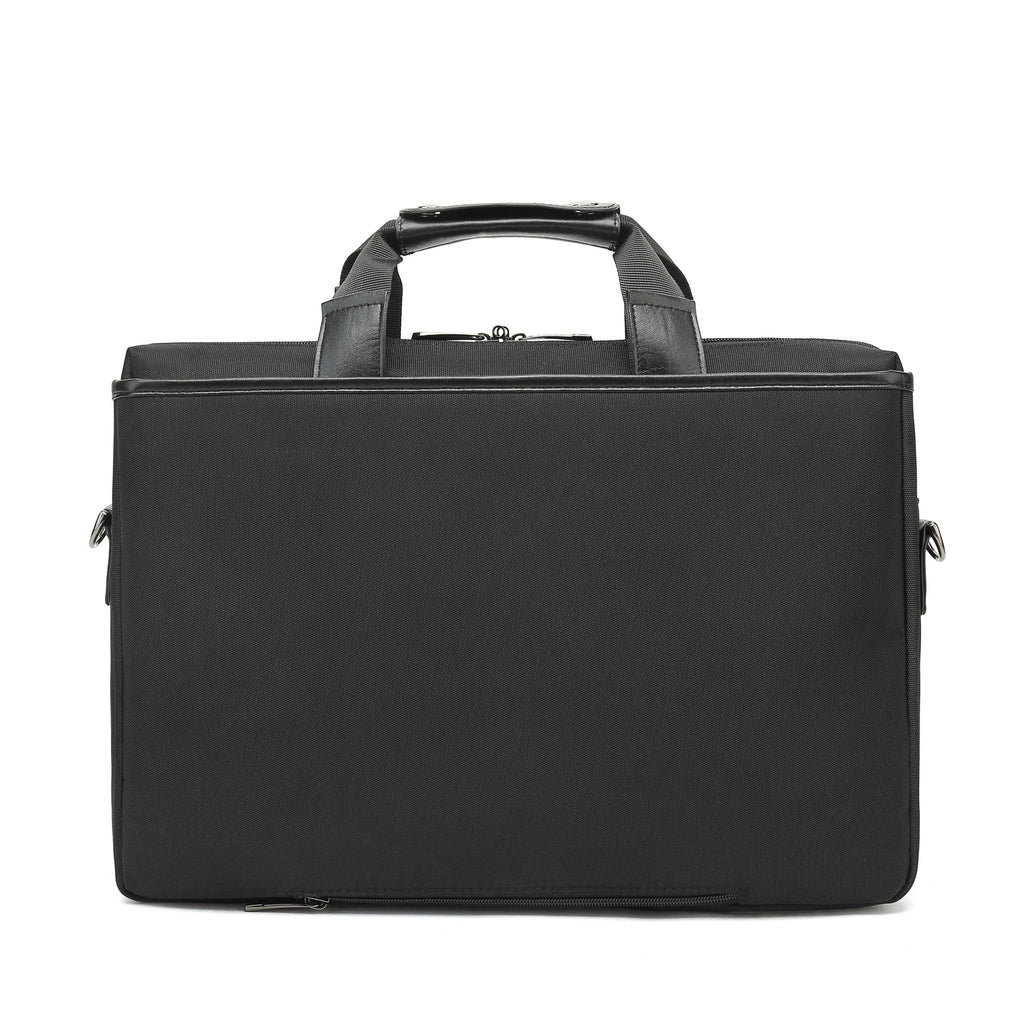 Black single-shoulder laptop backpack made of Oxford cloth with soft handle, 15 inch size