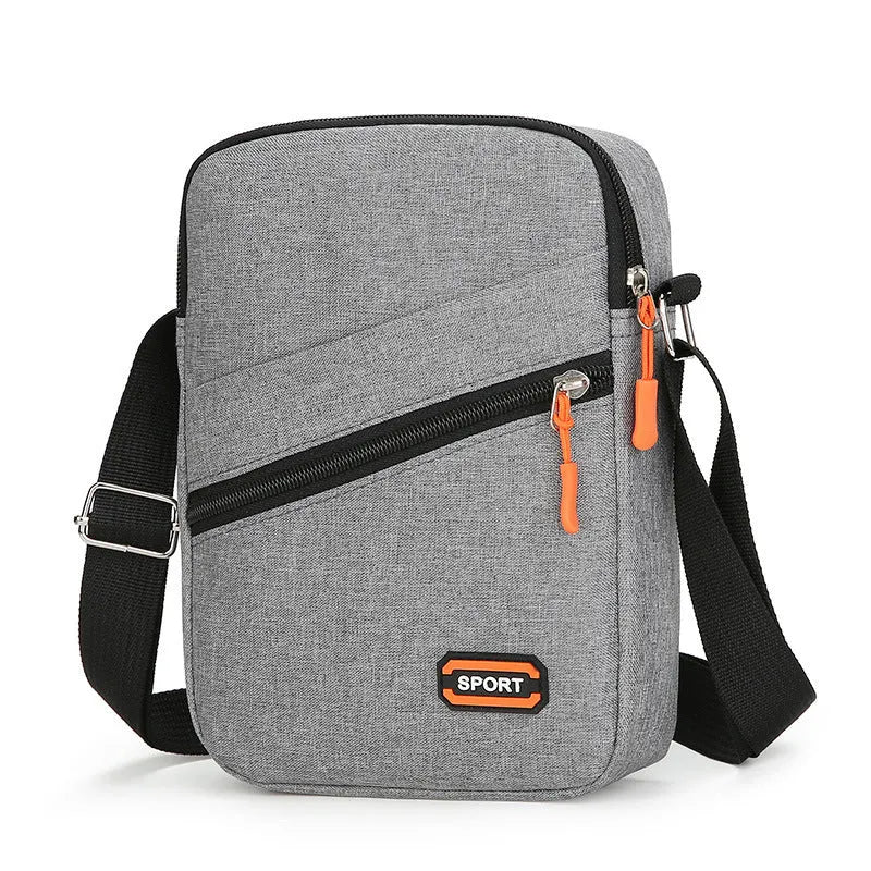 Lightweight Oxford cloth crossbody commuter bag in urban simplicity style.