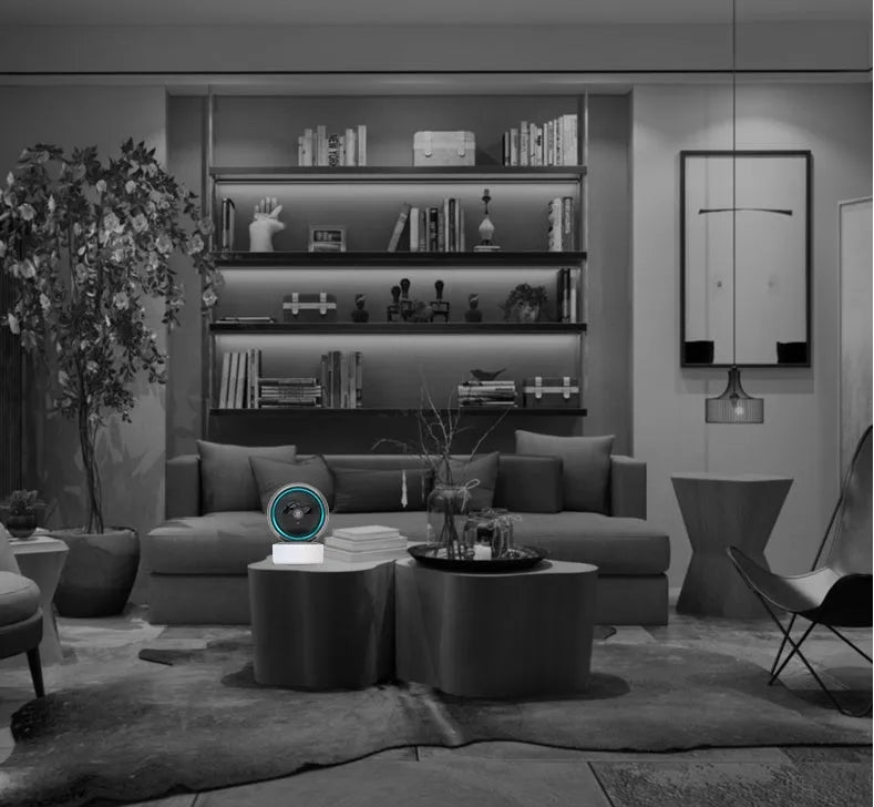 Indoor 360-degree Wi-Fi security camera with night vision and HD resolution