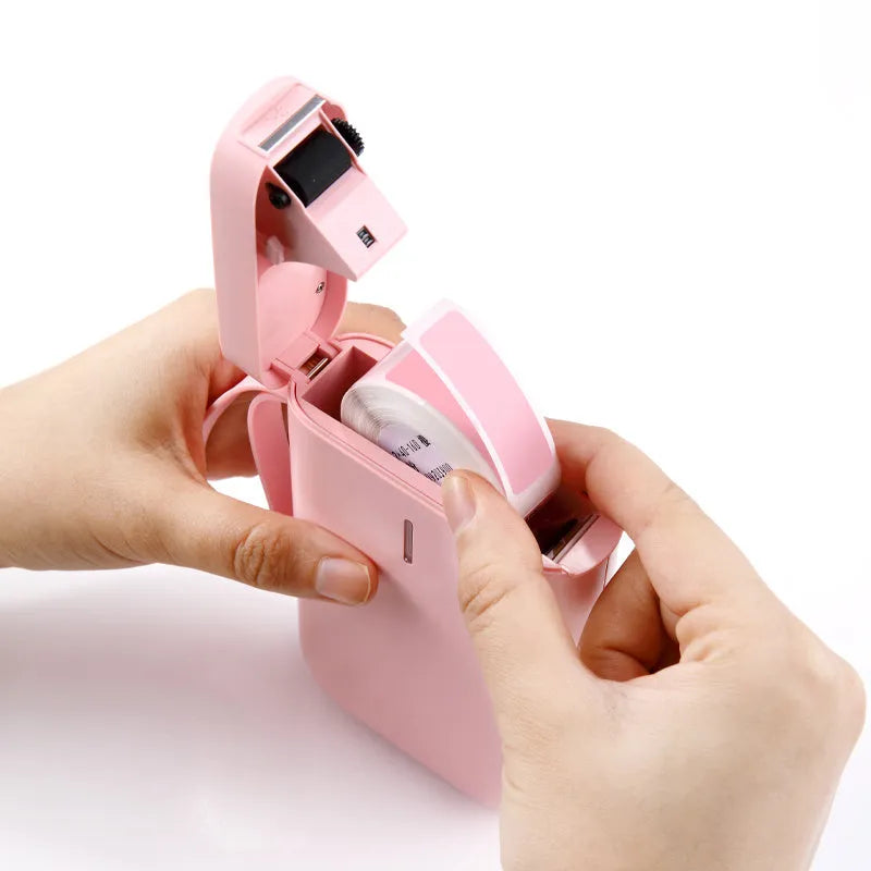 Compact Bluetooth thermal label printer with rechargeable battery for home and office use